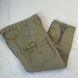 Nautica Khaki Work Pants with Botton Zippers Men’s 38W